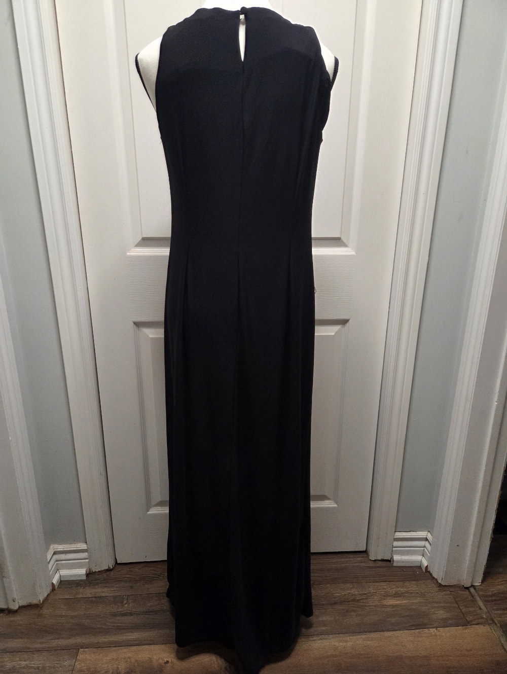 Floor Length Halter Dress with Mermaid Mosaic Eyecatching Front Panel - Picture 4 of 11